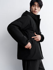 Men's Casual White Shell-Style Down Jacket