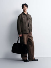 Men's Casual Barn-Style Corduroy-Collar Down Jacket