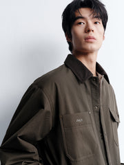 Men's Casual Barn-Style Corduroy-Collar Down Jacket