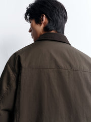 Men's Casual Barn-Style Corduroy-Collar Down Jacket