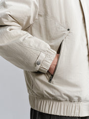 Men's Casual Beige Jacket-Style Down Jacket