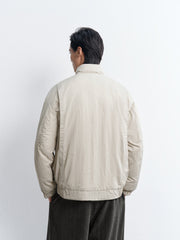 Men's Casual Beige Jacket-Style Down Jacket