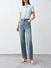 Women's Cropped Cooling Straight-Leg Jeans