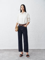Women's Cropped Cooling Straight-Leg Jeans
