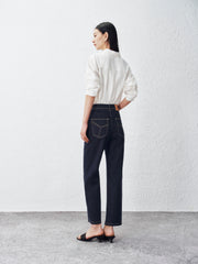 Women's Cropped Cooling Straight-Leg Jeans