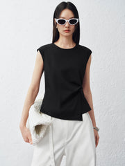 Women's Asymmetrical Twist Slim Fit Sleeveless Top