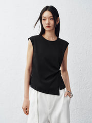 Women's Asymmetrical Twist Slim Fit Sleeveless Top