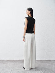 Women's Asymmetrical Twist Slim Fit Sleeveless Top