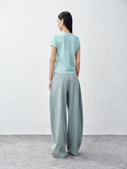 Women's Henley Neck Layered Look T-Shirt