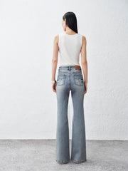 Women's Vintage High-Waisted Flared Jeans