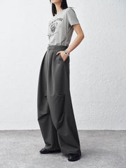 Women's Pleated Oversized Cargo Pants