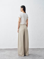 Women's High-Waist Wide-Leg Banana Trousers