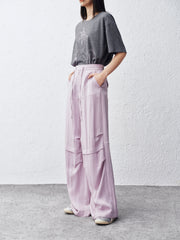 Women's Lyocell Wide-Leg Cargo Pants