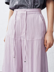 Women's Lyocell Wide-Leg Cargo Pants