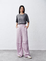 Women's Lyocell Wide-Leg Cargo Pants