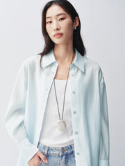 Women's Lyocell Blend Loose Fit Long Sleeve Shirt