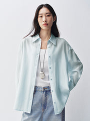 Women's Lyocell Blend Loose Fit Long Sleeve Shirt
