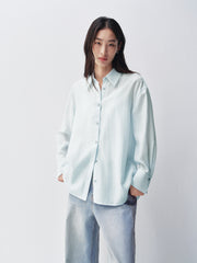 Women's Lyocell Blend Loose Fit Long Sleeve Shirt