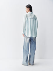 Women's Lyocell Blend Loose Fit Long Sleeve Shirt