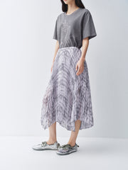 Women's Printed Accordion-Pleated Skirt