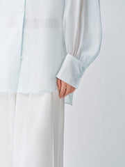 Women's Lyocell Blend Relaxed Lantern Sleeve Shirt