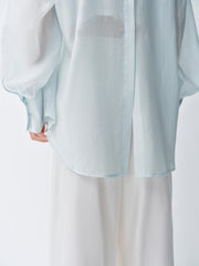 Women's Lyocell Blend Relaxed Lantern Sleeve Shirt