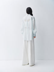 Women's Lyocell Blend Relaxed Lantern Sleeve Shirt