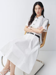 Women's Shirt Dress with Detachable Shawl