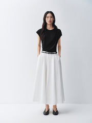 Women's High Waist A-Line Maxi Skirt