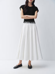 Women's High Waist A-Line Maxi Skirt