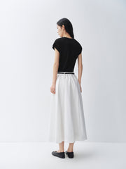 Women's High Waist A-Line Maxi Skirt