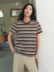 Women's Vintage Contrast Stripe T-Shirt