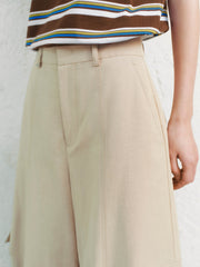 Women's Lyocell High-Waist Curved Cargo Pants