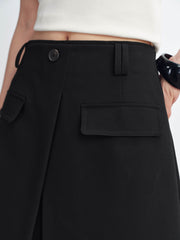 Women's Lyocell High-Waist Curved Cargo Pants