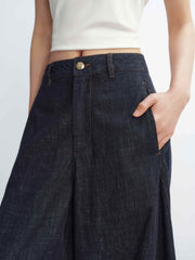Women's Raw Denim Barrel-Leg Jeans