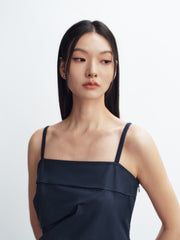 Women's Solid Pleated Bubble-Hem Dress