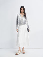 Women's Slim-Fit Striped Knit Cardigan  [Available only in China]