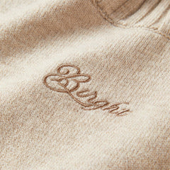 Women's Coffee Mock Neck Embroideried Pullover