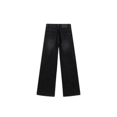 Women's Bleached High Waist Wide Leg Jeans