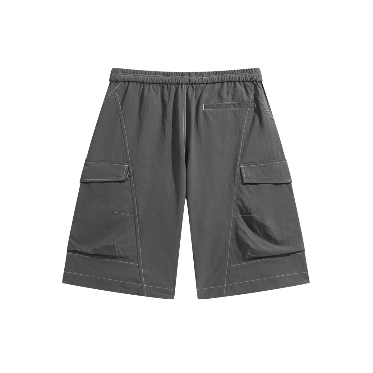 Men's Brown Utility Cargo Shorts with 3D Pockets