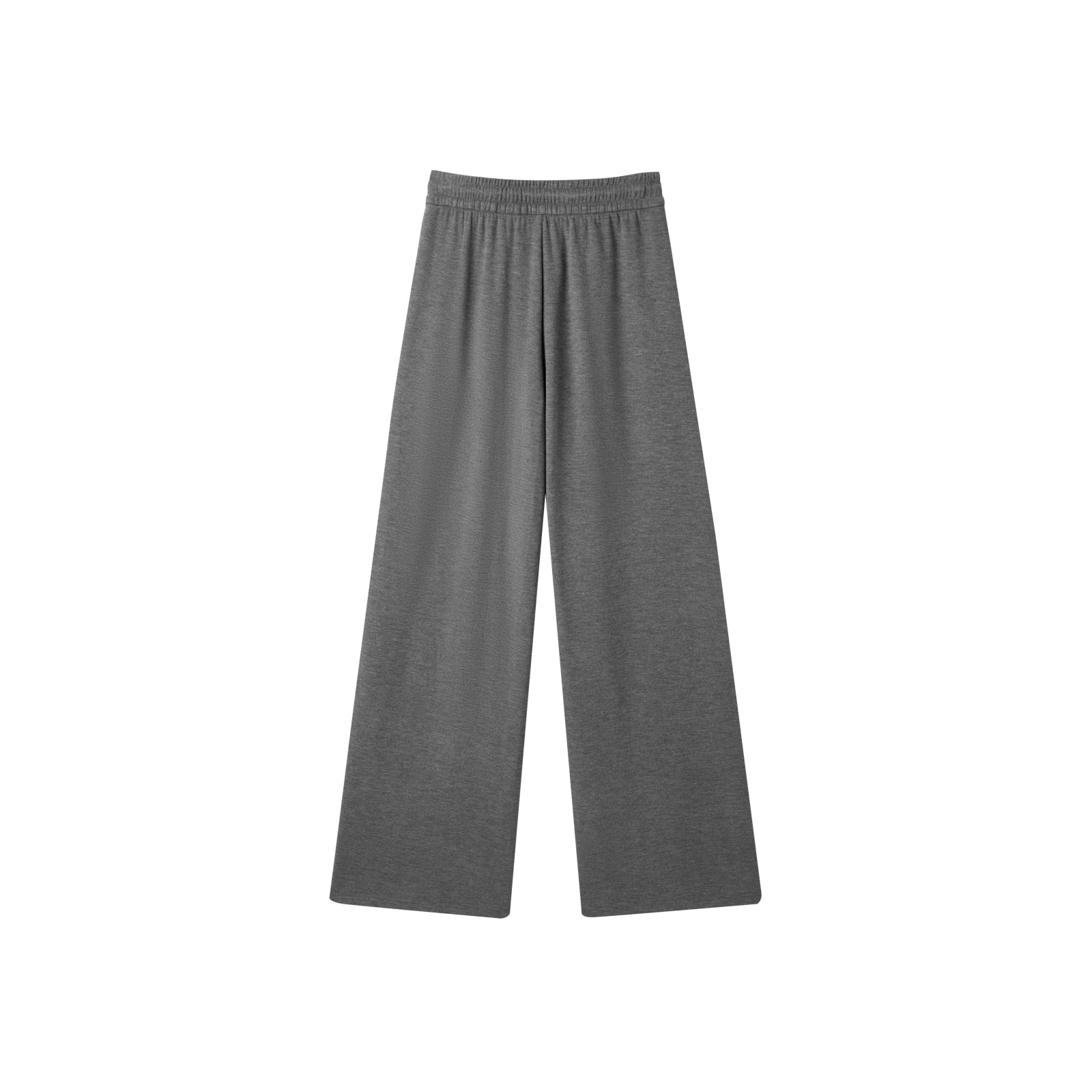 Women's Gray Drawstring Straight Knitted Pants