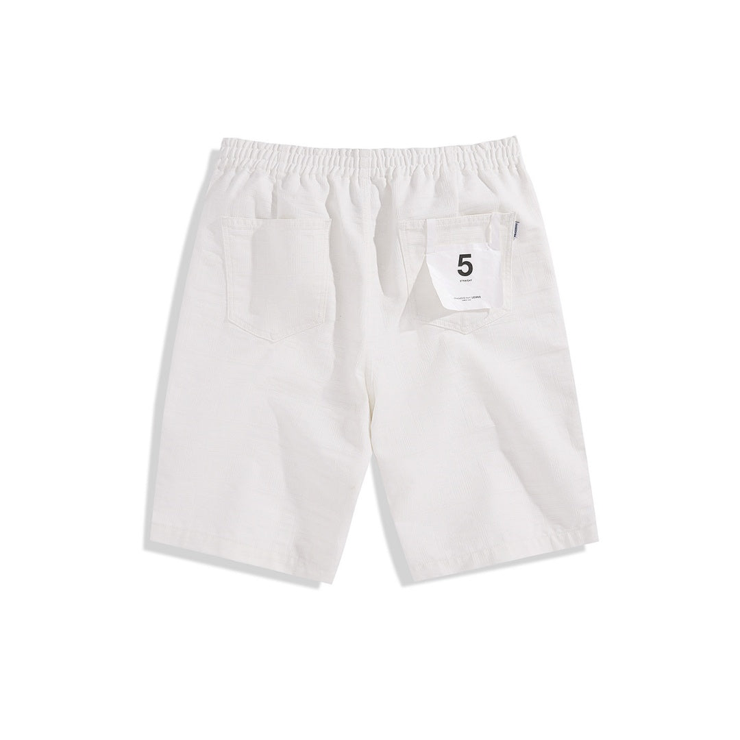 Men's White Denim Short