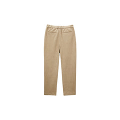 Men's Khaki Formal Textured Tapered Pants