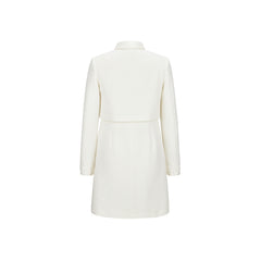 Women's White Tweed Fake Two-piece Minidress