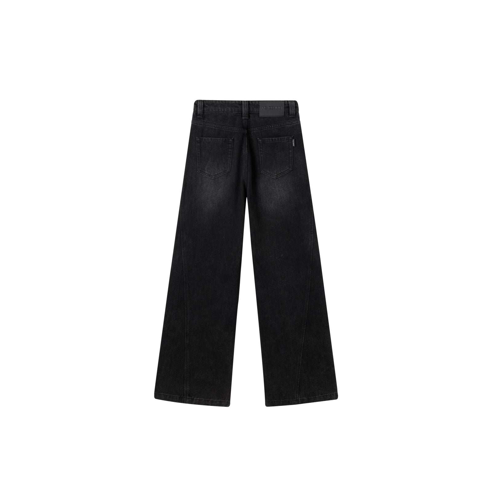 Women's Black Bleached High Waist Wide Leg Jeans