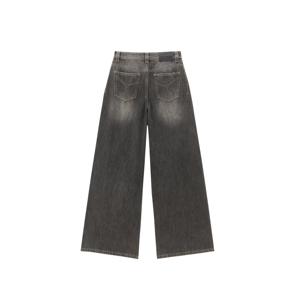 Women's Washed High-Waist Wide-Leg Jeans