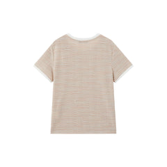 Women's Tweed-Style Textured T-Shirt