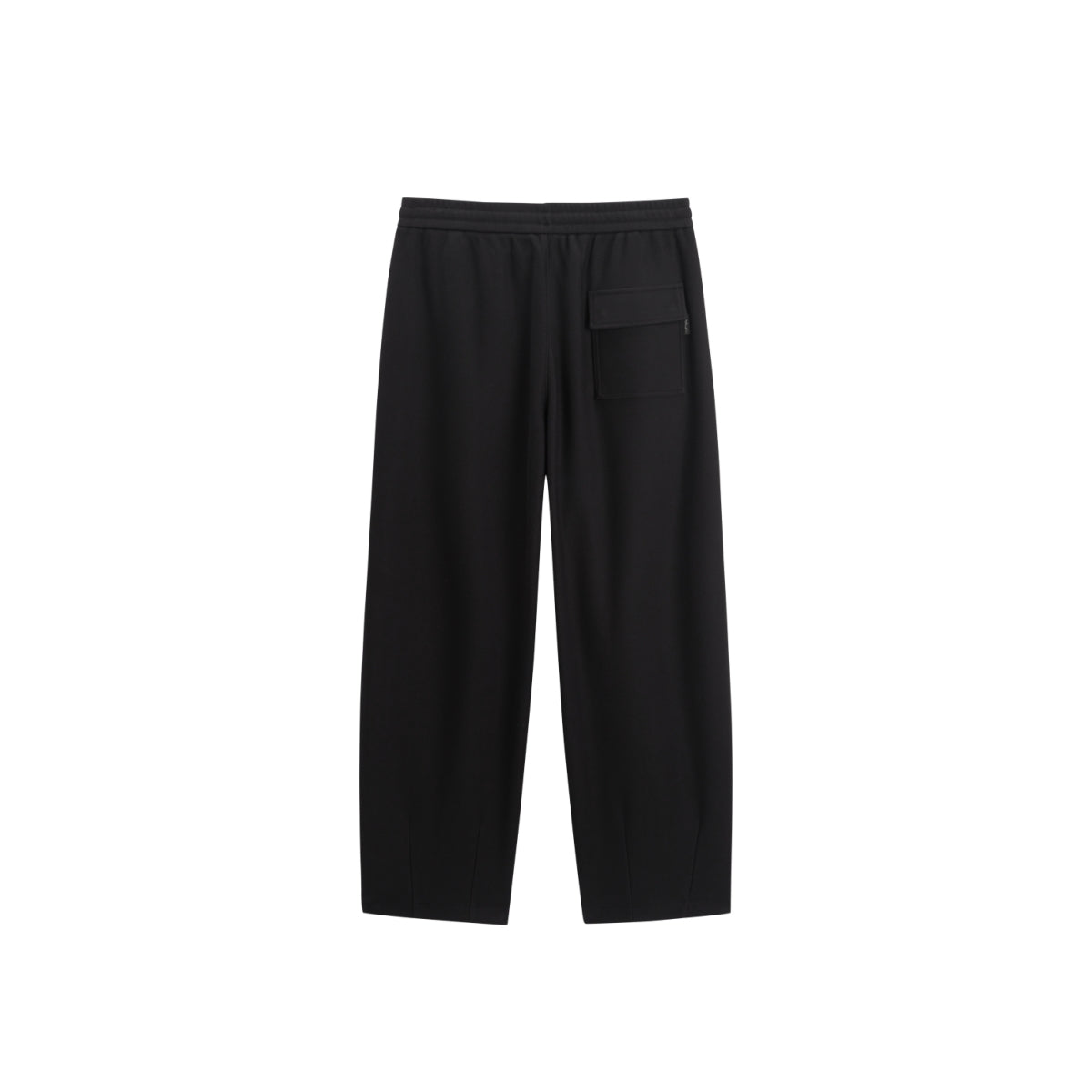 Men's Black Textured Wide Leg Pants