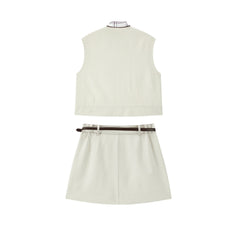 Women's Cargo Vest & Mini Skirt Set