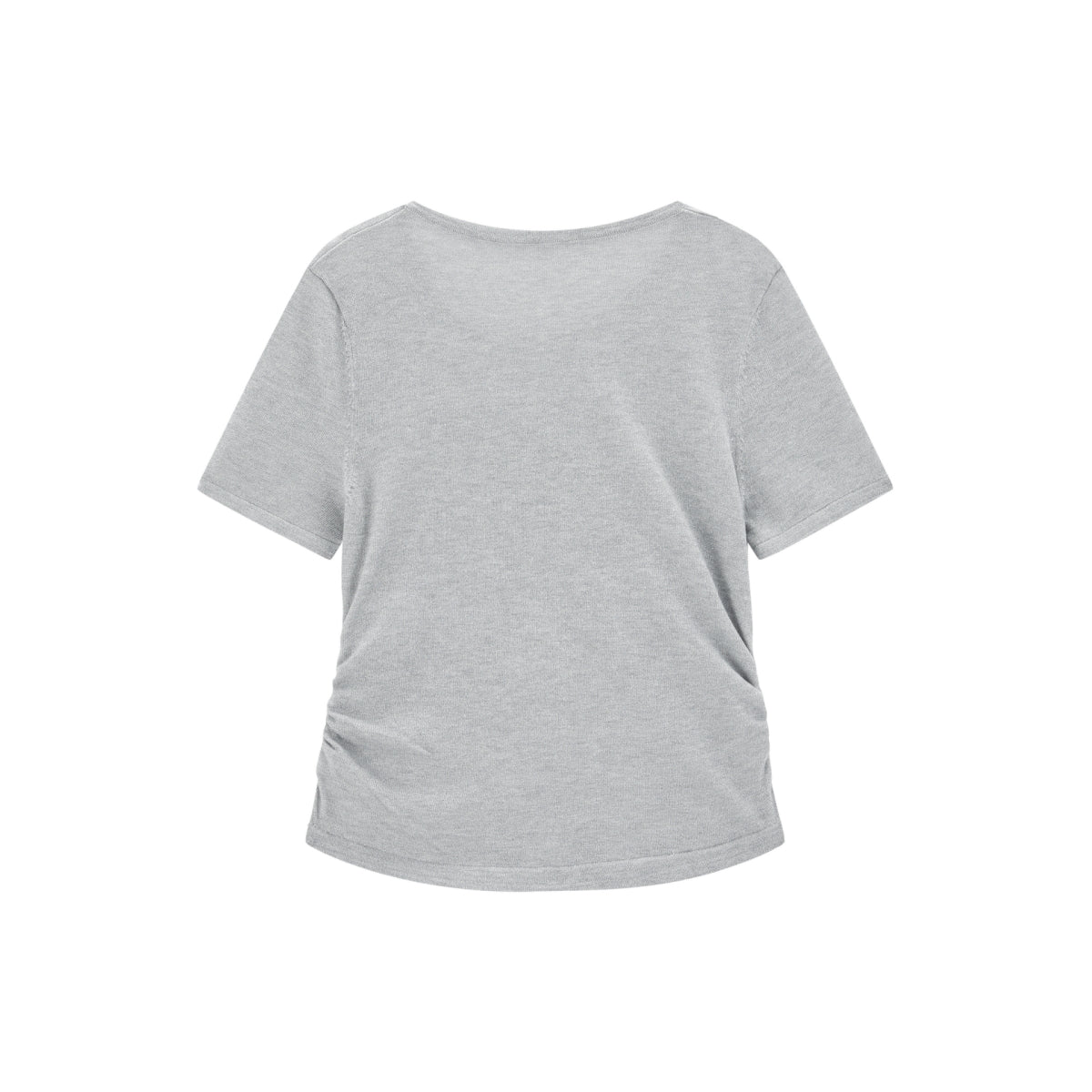 Women's Shirred Knit Top with Chenille Embroidery